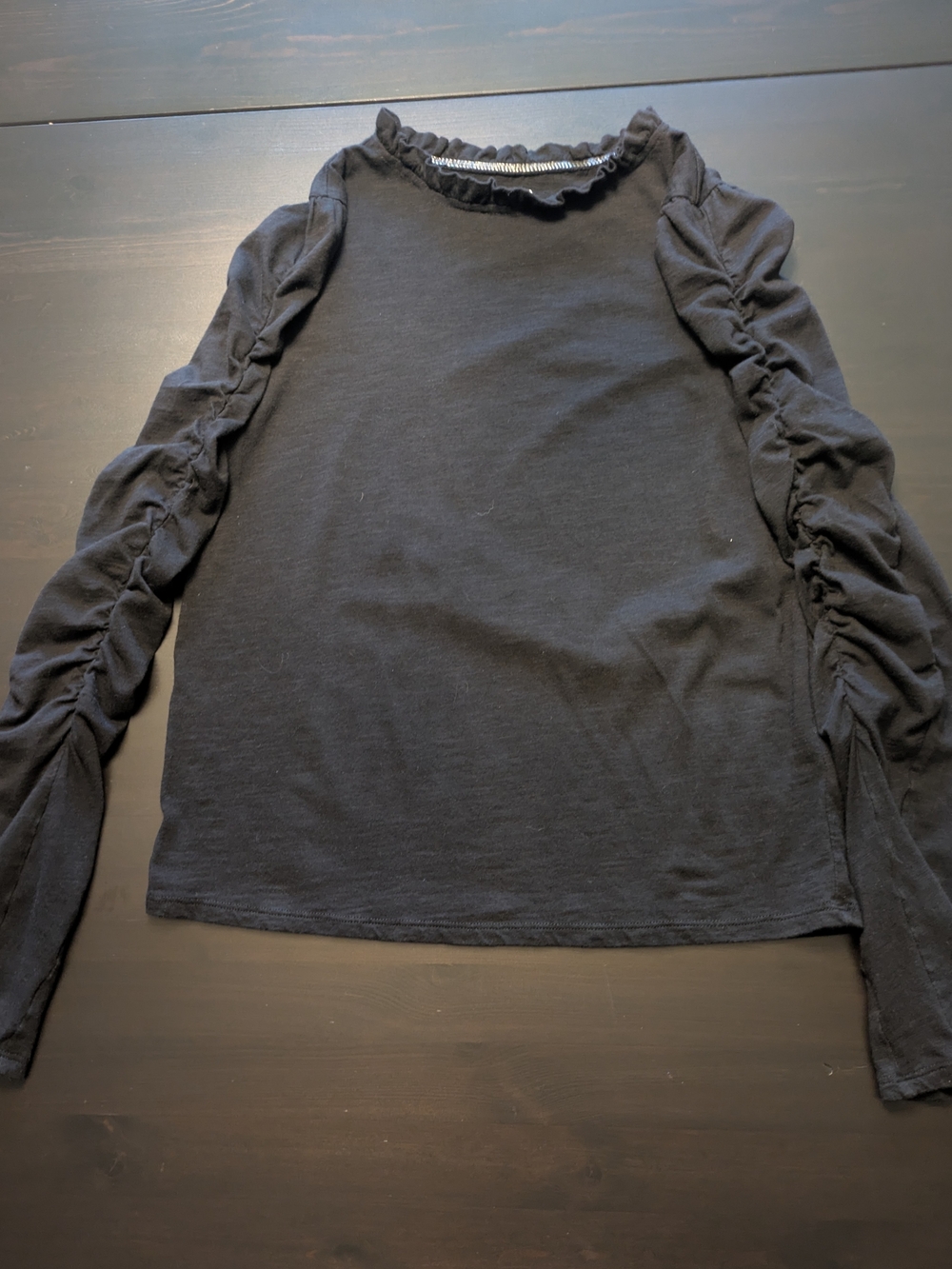 Maeve by Anthropologie Black Long Sleeve Top Sz S